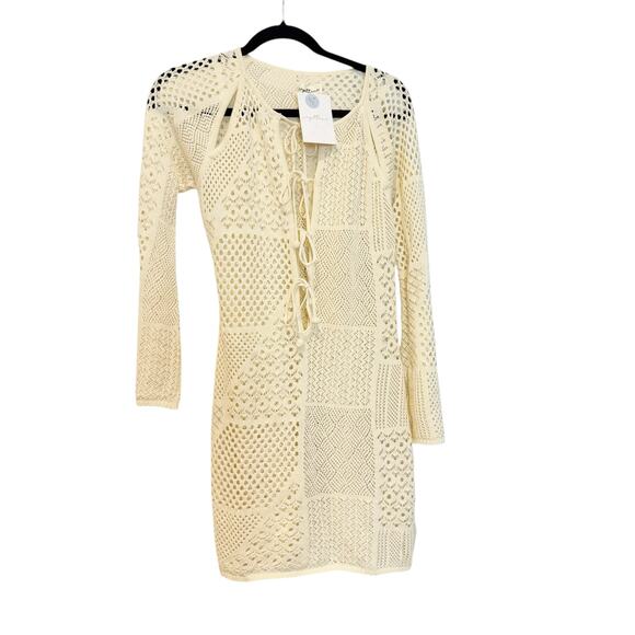 Capittana Women's Hope Crochet Swim Cove Up Dress Ivory Size Medium NWT - Picture 10 of 12